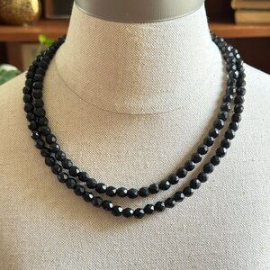 Vintage Black Cameo Necklace Set